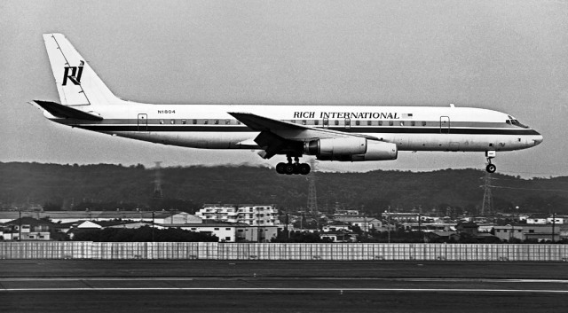 DC-8の外来機定期便会社以外のチャーター便とVIP機
